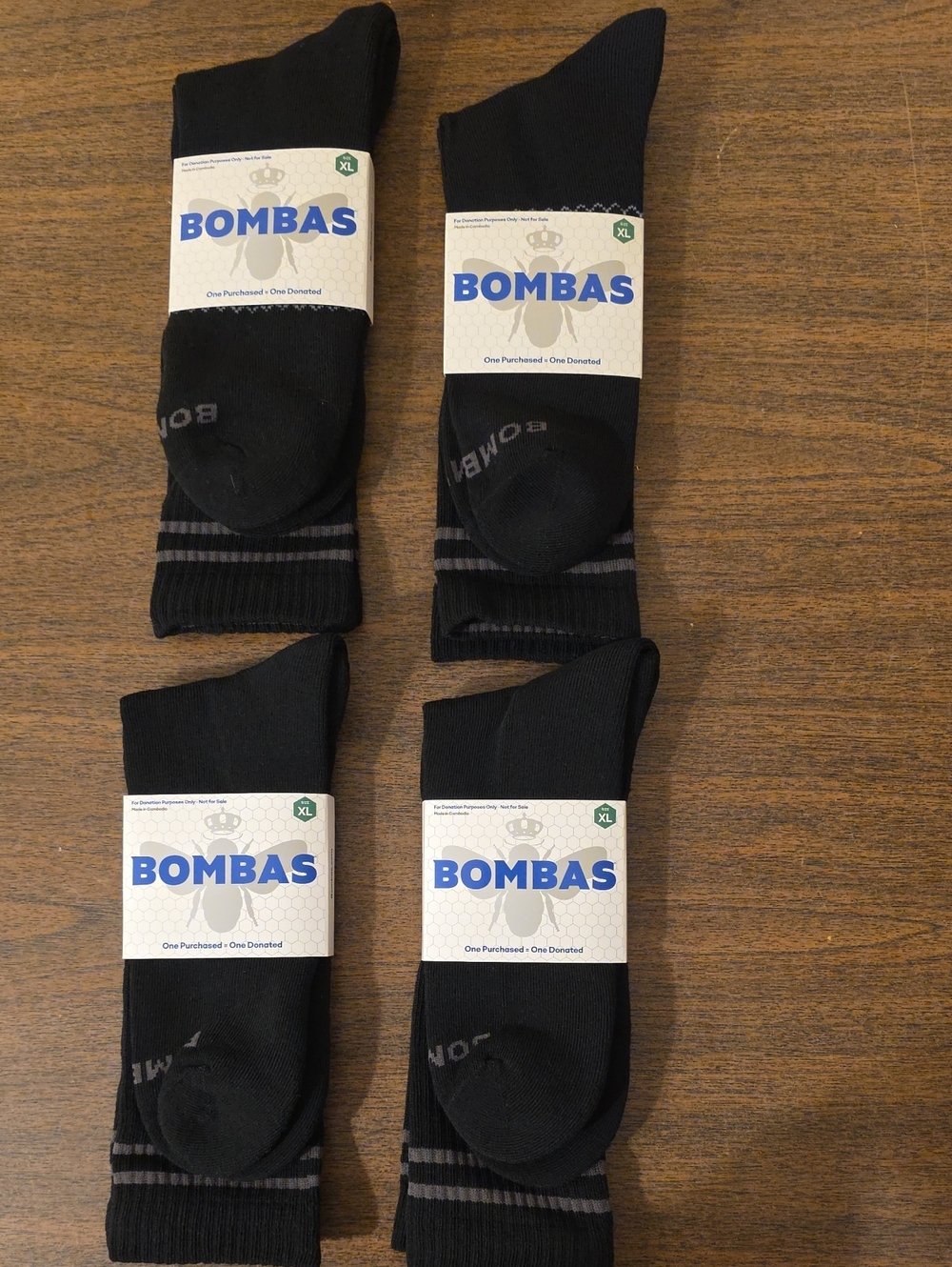 4 Pairs Of New Bombas Socks - Unisex - XL